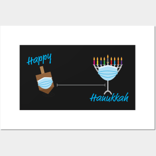 Social distance Happy Hanukkah Posters and Art